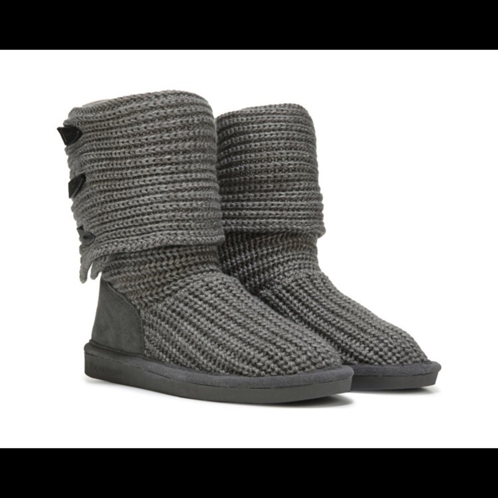 Grey bear paw boots
